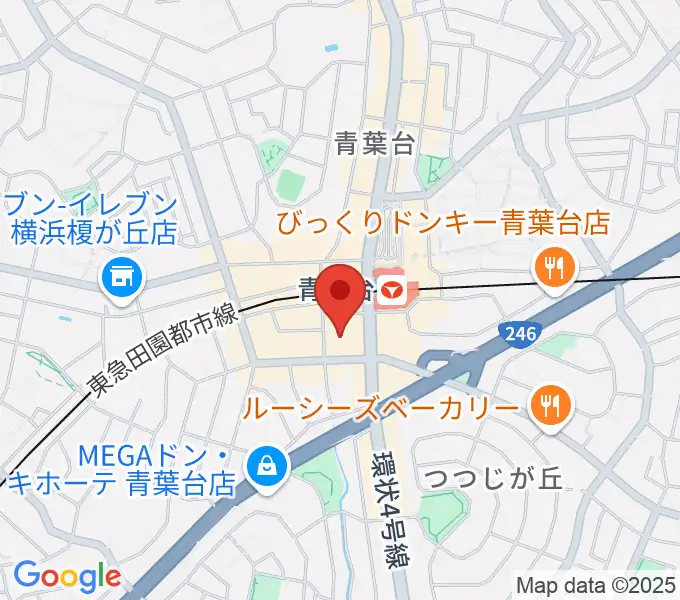 フィリアホール 横浜市青葉区民文化センターの地図