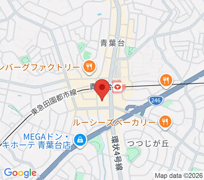 フィリアホール 横浜市青葉区民文化センターの地図