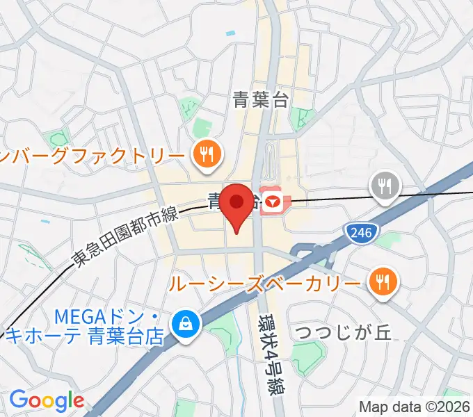 フィリアホール 横浜市青葉区民文化センターの地図