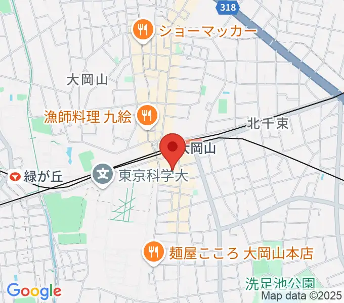 大岡山ピークワンの地図