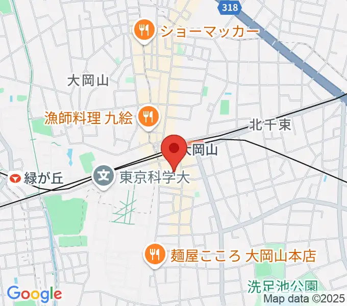 大岡山ピークワンの地図