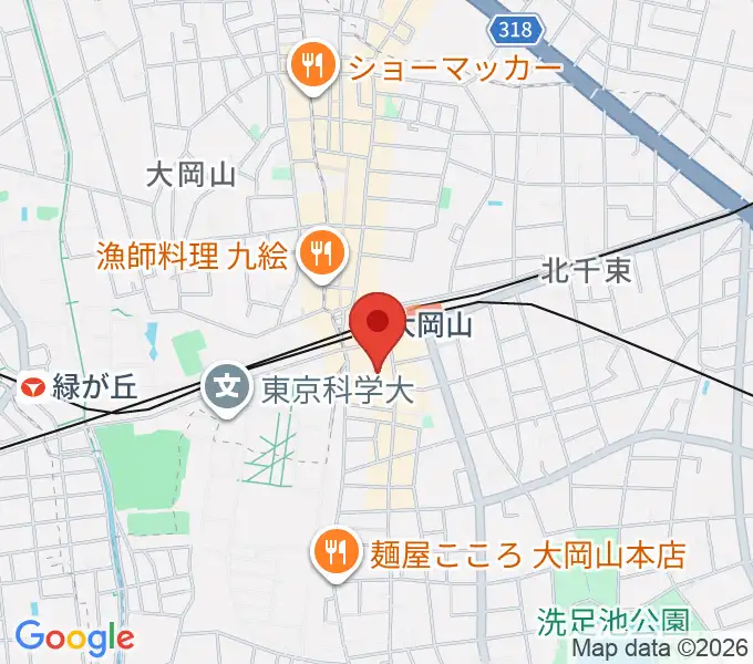 大岡山ピークワンの地図
