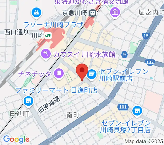 川崎セルビアンナイトの地図