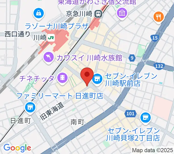 川崎セルビアンナイトの地図