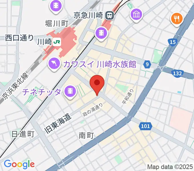 川崎セルビアンナイトの地図