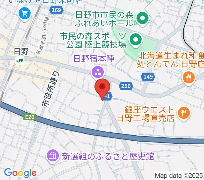 日野音楽教室の地図
