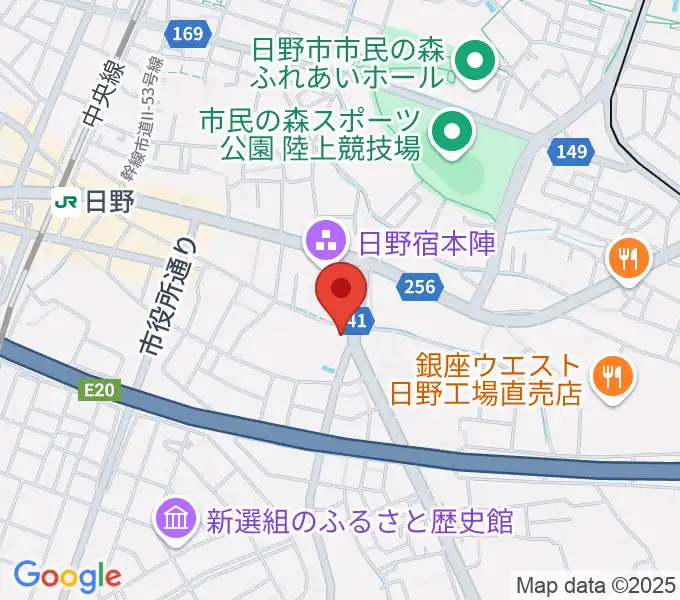 日野音楽教室の地図