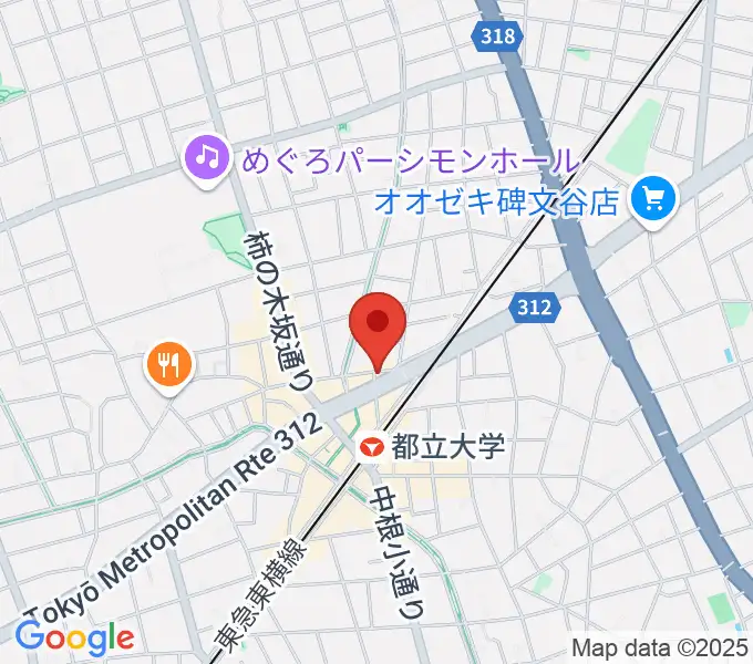 都立大学ジャミンの地図
