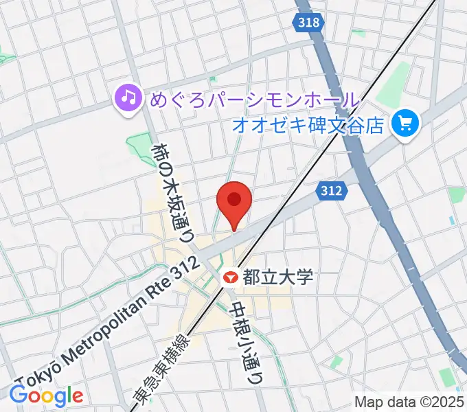 都立大学ジャミンの地図