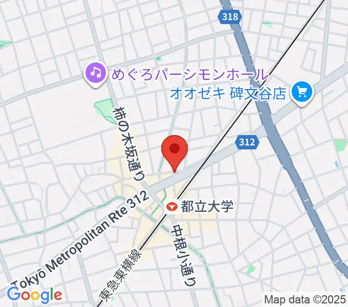 都立大学ジャミンの地図