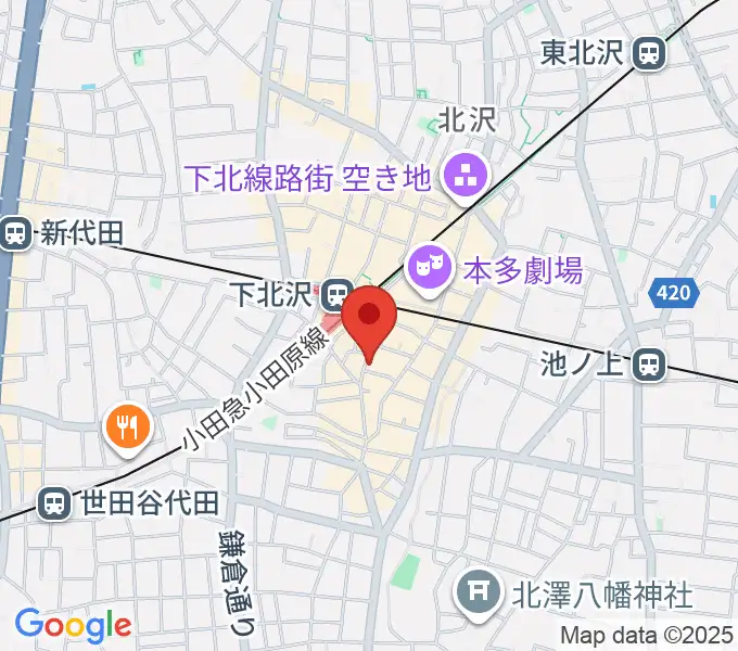下北沢モナレコードの地図