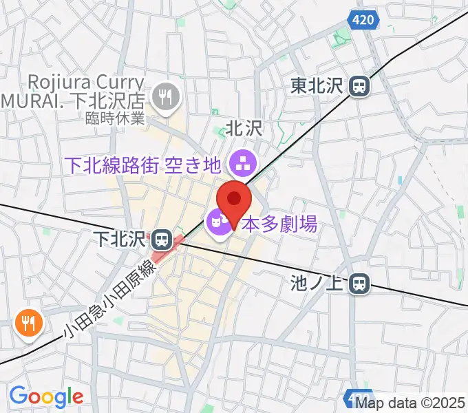 下北沢 music bar rpmの地図