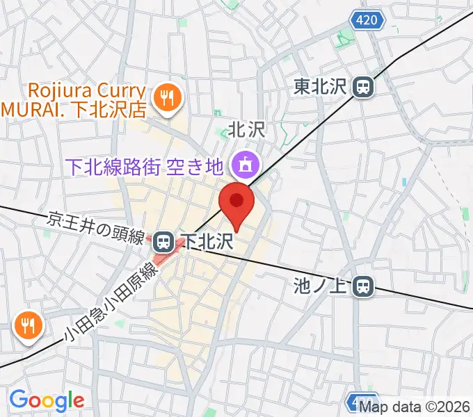 下北沢 music bar rpmの地図