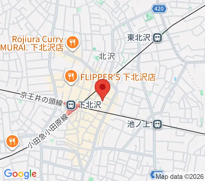 下北沢 music bar rpmの地図