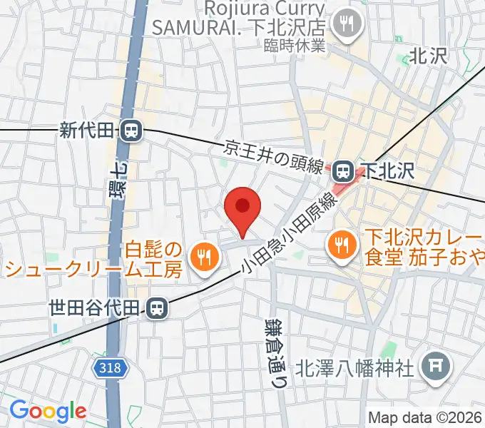 下北沢ボイスファクトリーの地図