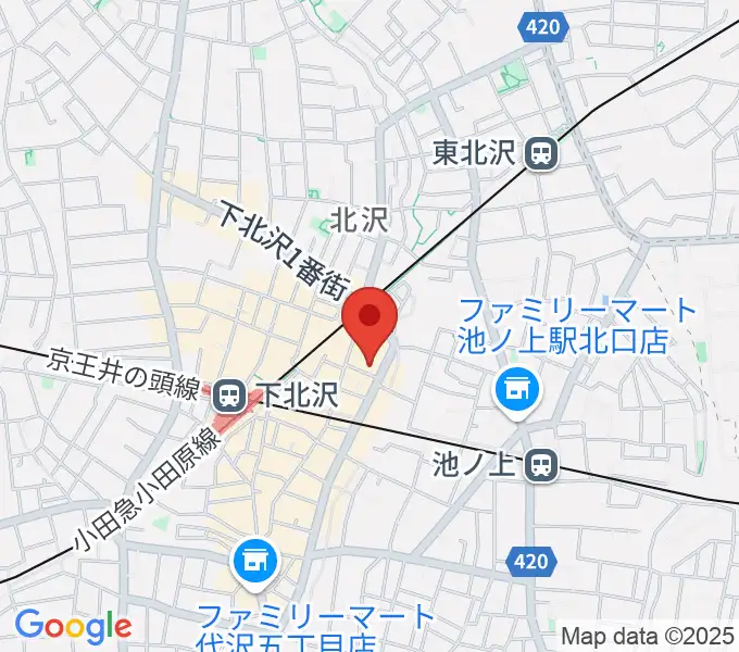 北沢タウンホールの地図