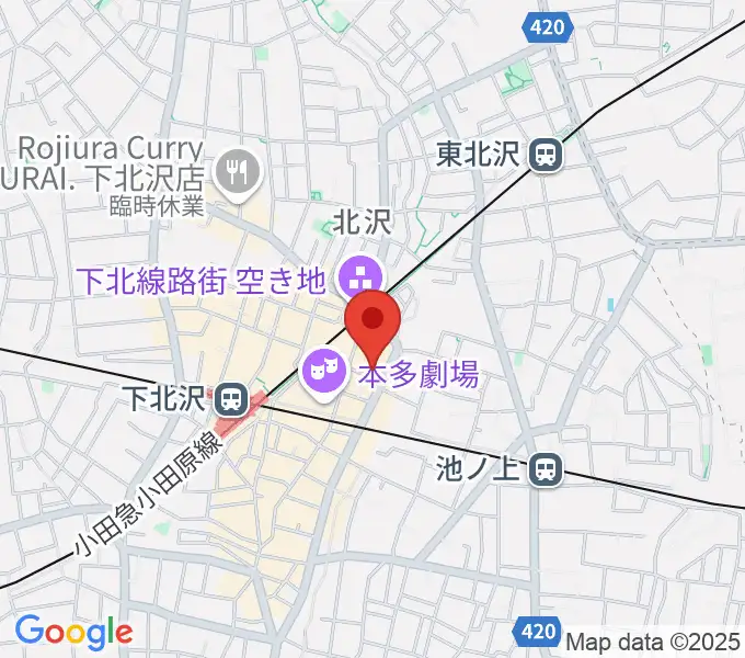 北沢タウンホールの地図
