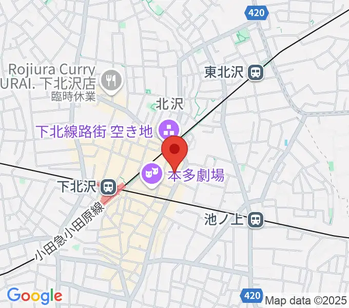 北沢タウンホールの地図