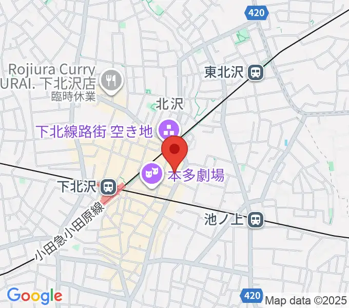 北沢タウンホールの地図