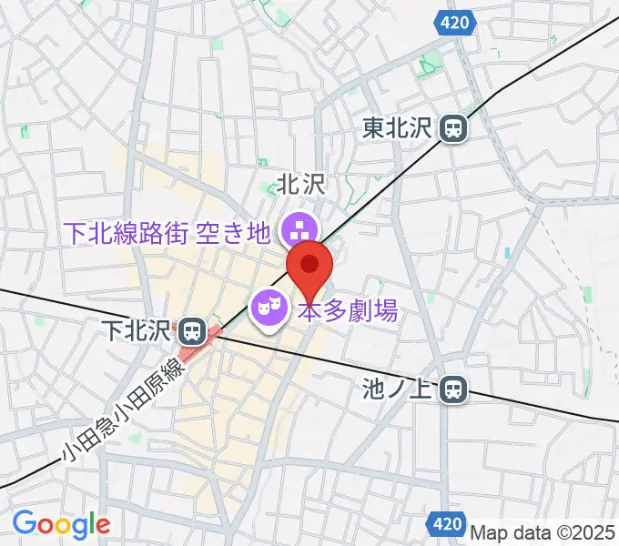 北沢タウンホールの地図