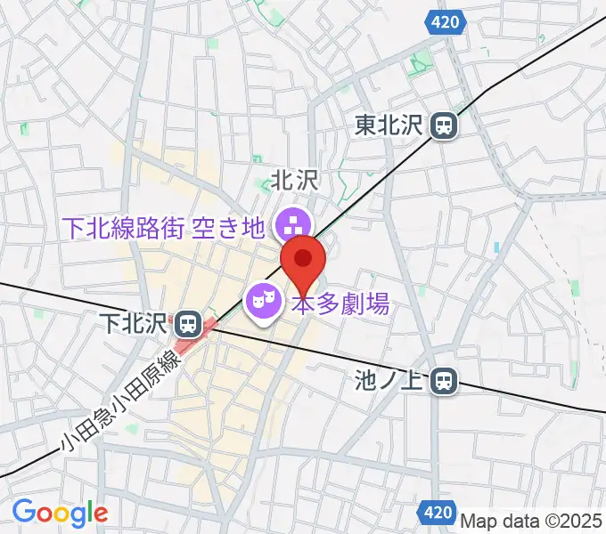 北沢タウンホールの地図