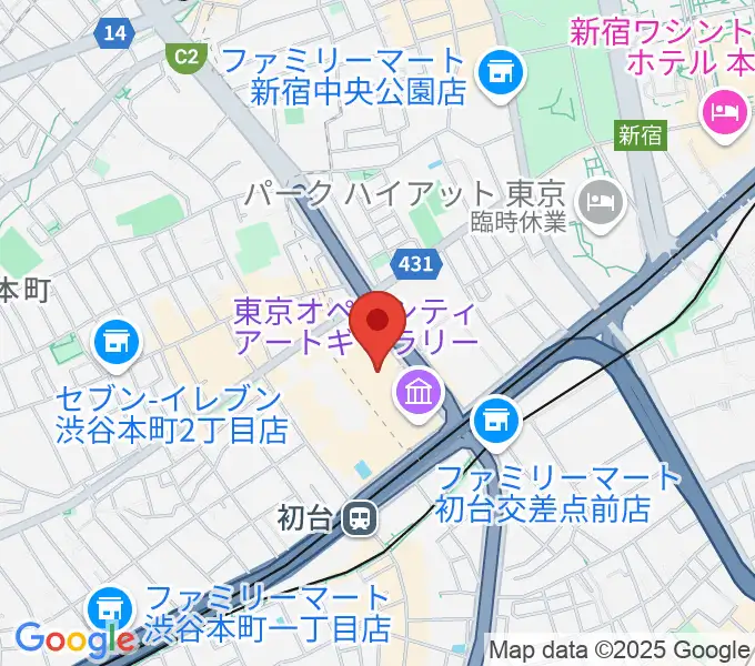 東京オペラシティの地図