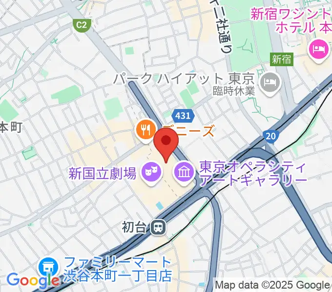 東京オペラシティの地図