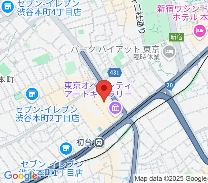 東京オペラシティの地図