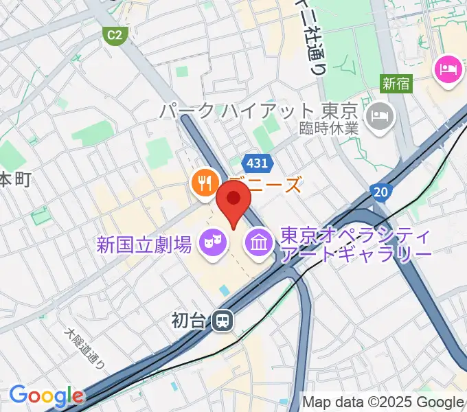 東京オペラシティの地図