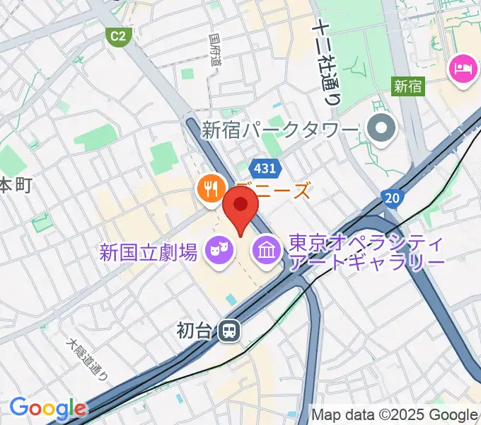 東京オペラシティの地図