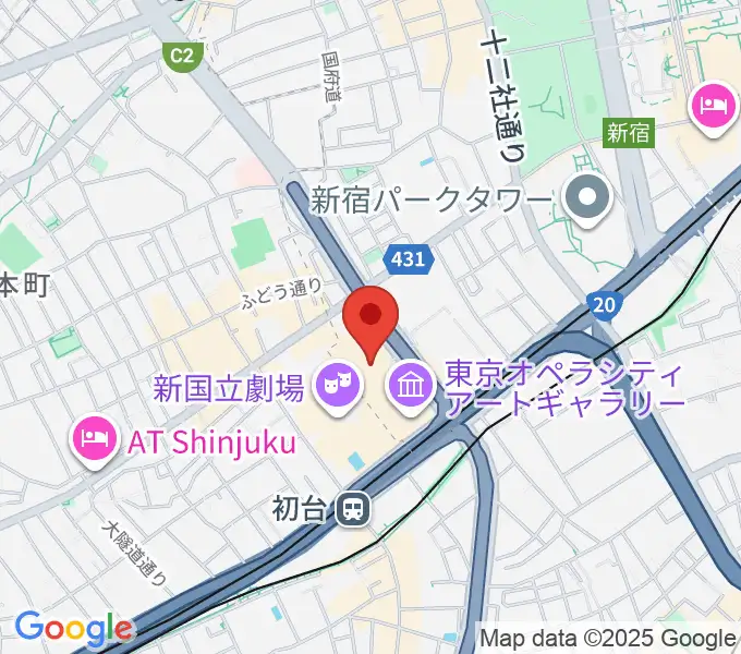 東京オペラシティの地図