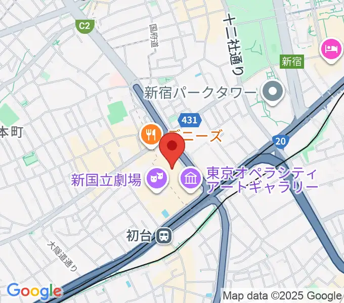 東京オペラシティの地図