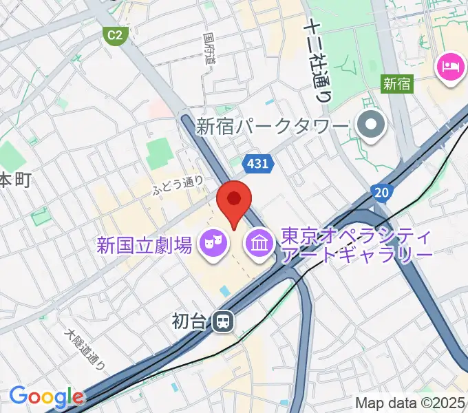 東京オペラシティの地図