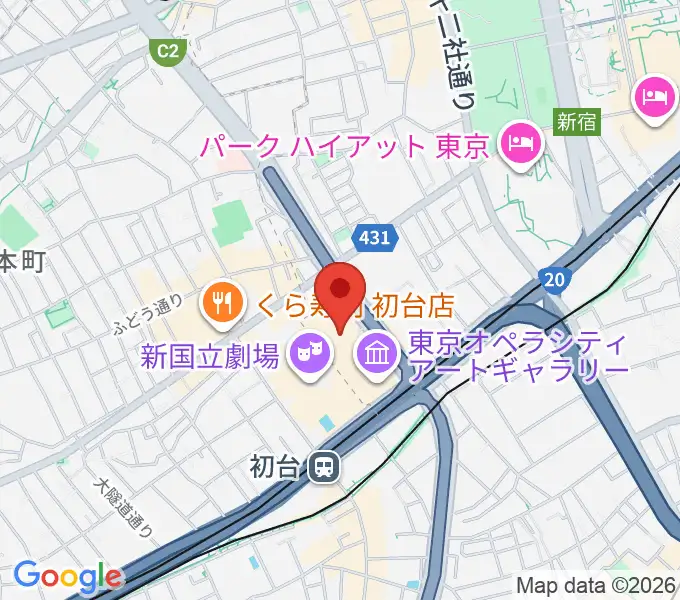 東京オペラシティの地図