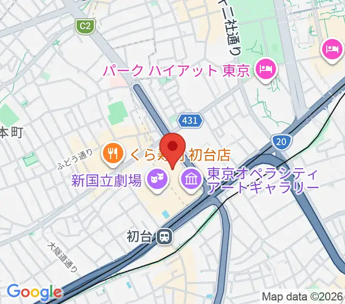 東京オペラシティの地図