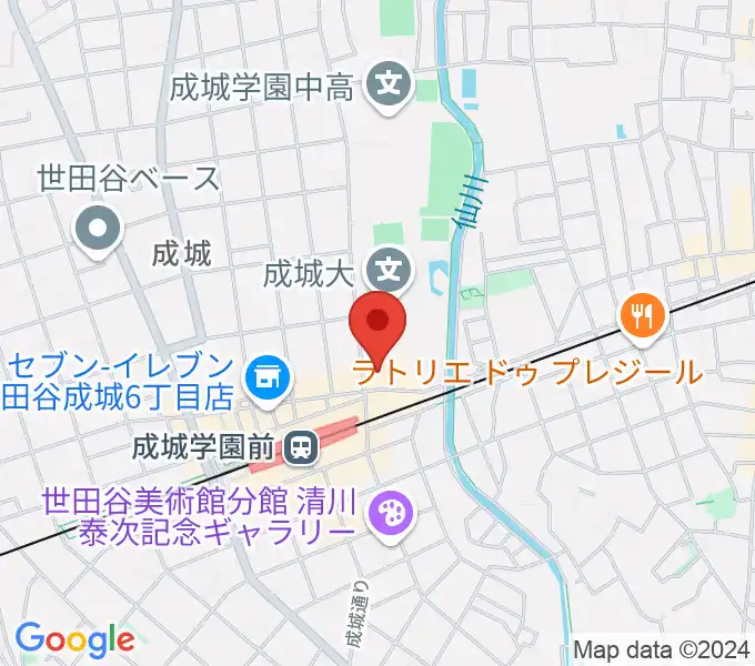 成城ホールの地図