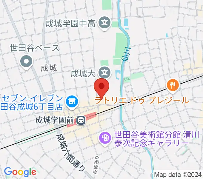 成城ホールの地図