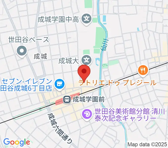 成城ホールの地図
