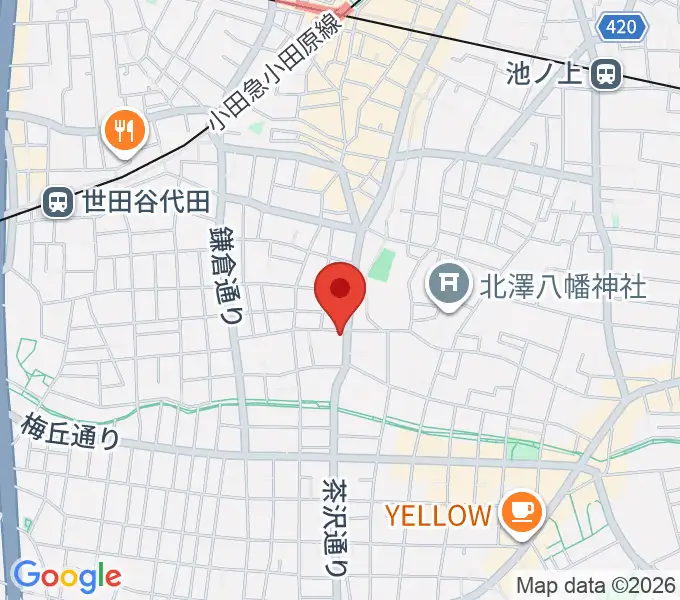 下北沢ビッグマウスの地図