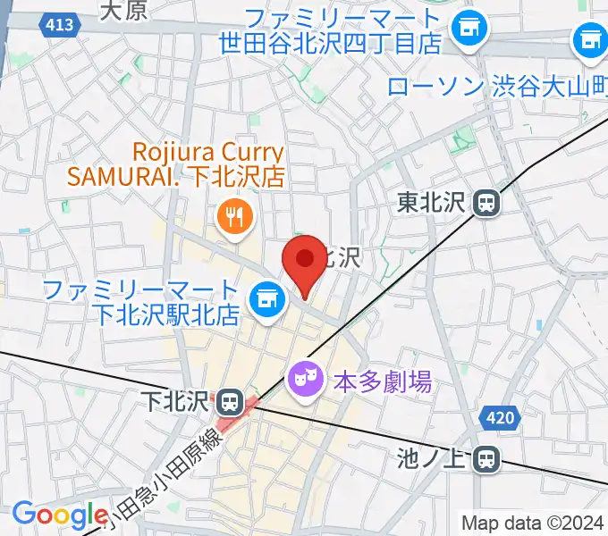 下北沢アーチストの地図