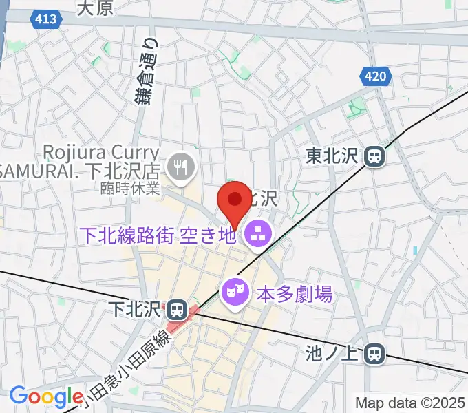 下北沢アーチストの地図