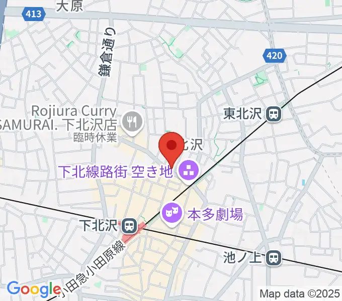 下北沢アーチストの地図
