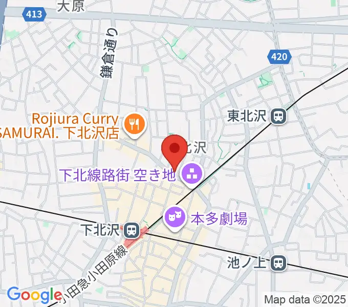 下北沢アーチストの地図