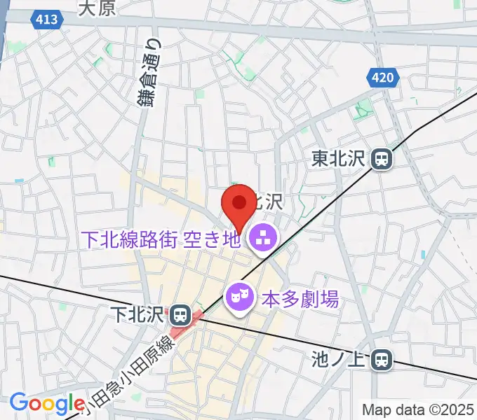 下北沢アーチストの地図