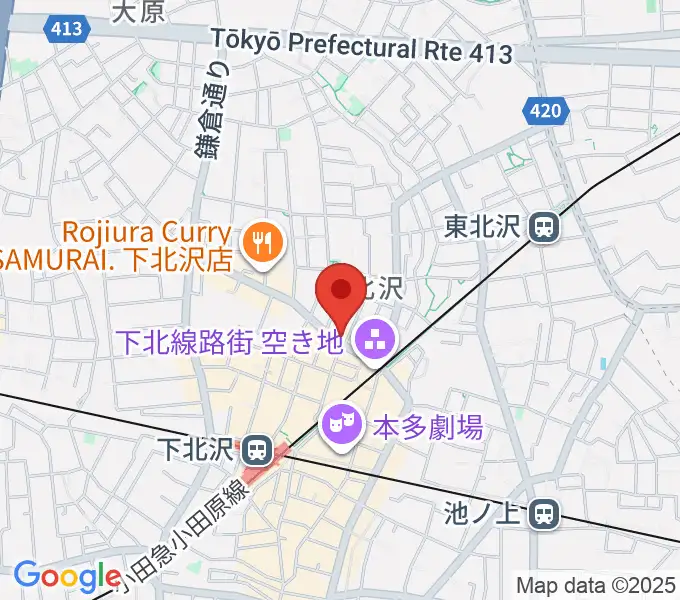 下北沢アーチストの地図