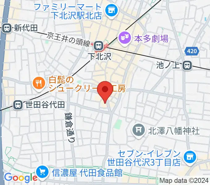 下北沢CLUB251の地図