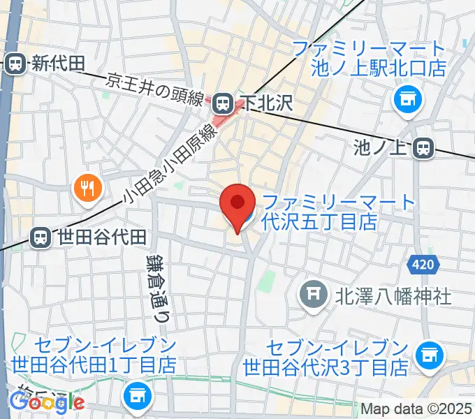 下北沢CLUB251の地図