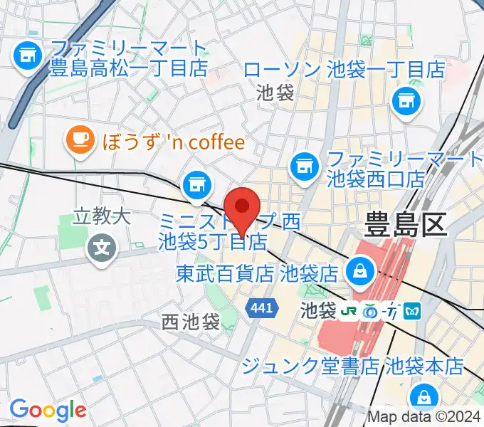 池袋フラットファイブの地図