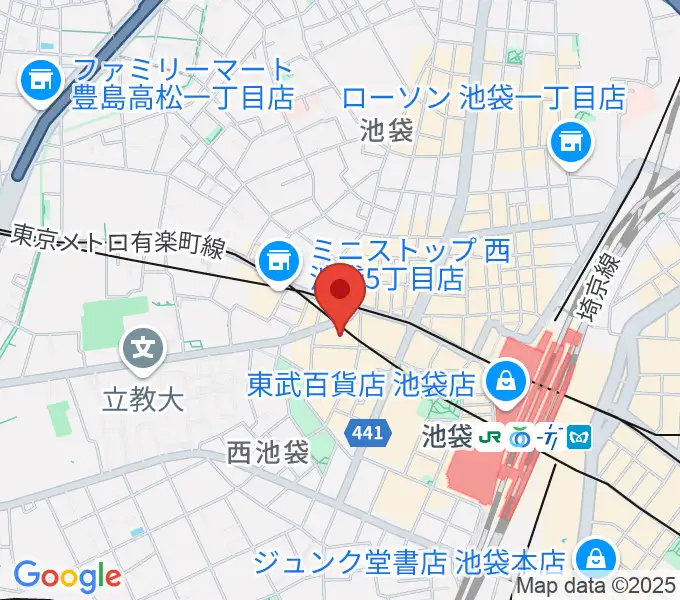 池袋フラットファイブの地図