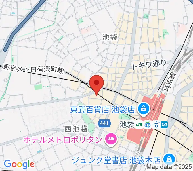 池袋フラットファイブの地図